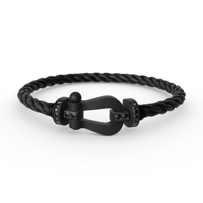 [Lumi Jewellery]FORCE LARGE SERIES HORSESHOE BLACK SAMURAI BRACELET