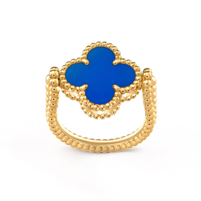 [Lumi Jewellery]CLOVER RIVERSIBLE BLUE AGATE RING