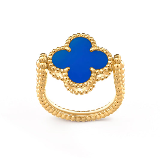 [Lumi Jewellery]CLOVER RIVERSIBLE BLUE AGATE RING