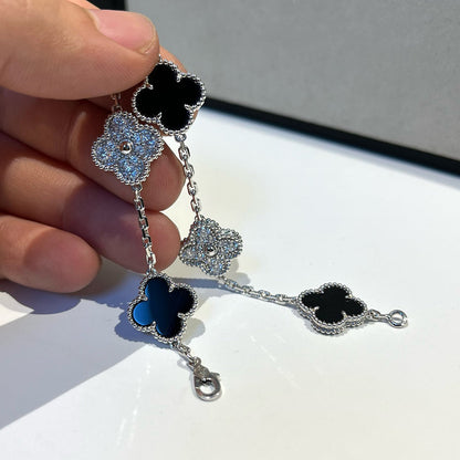[Lumi Jewellery] CLOVER 5 MOTIF ONYXS BRACELET COLLECTION