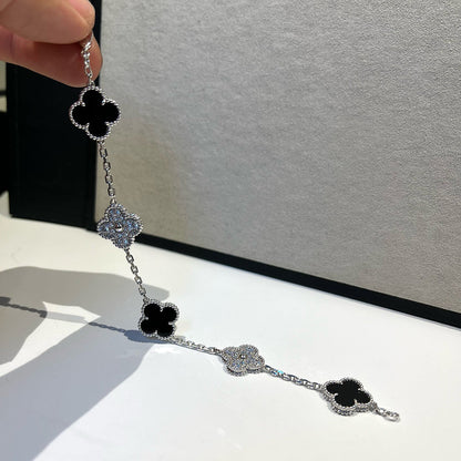 [Lumi Jewellery] CLOVER 5 MOTIF ONYXS BRACELET COLLECTION