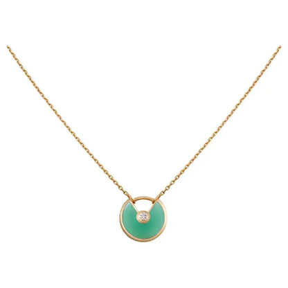[Lumi Jewellery]AMULETTE GOLD MALACHITE NECKLACE