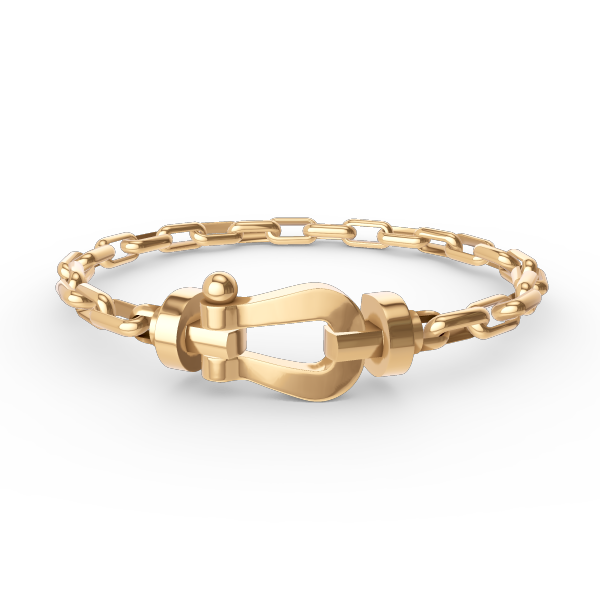 [Lumi Jewellery]FORCE LARGE HORSESHOE CLASP  METAL BRACELET