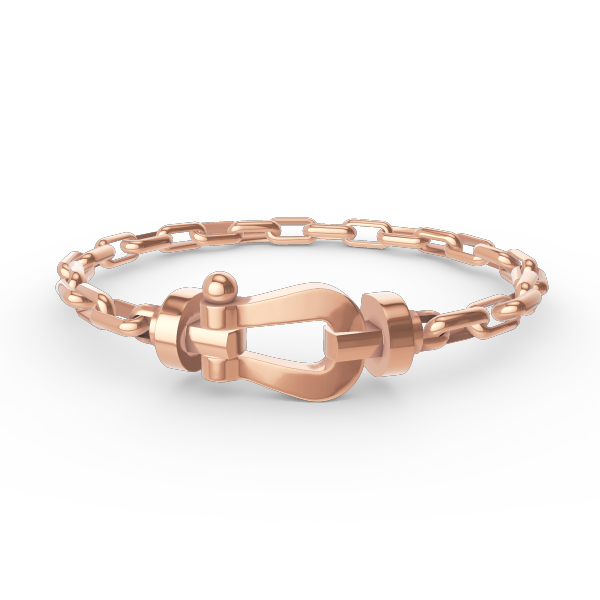 [Lumi Jewellery]FORCE LARGE HORSESHOE CLASP  METAL BRACELET