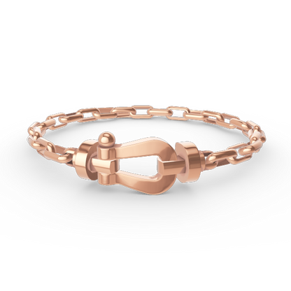 [Lumi Jewellery]FORCE LARGE HORSESHOE CLASP  METAL BRACELET