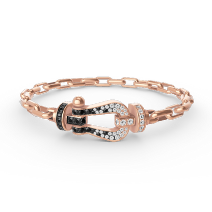 [Lumi Jewellery]FORCE LARGE HORSESHOE CLASP  METAL BRACELET