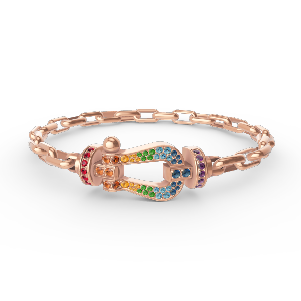[Lumi Jewellery]FORCE LARGE HORSESHOE CLASP  METAL BRACELET