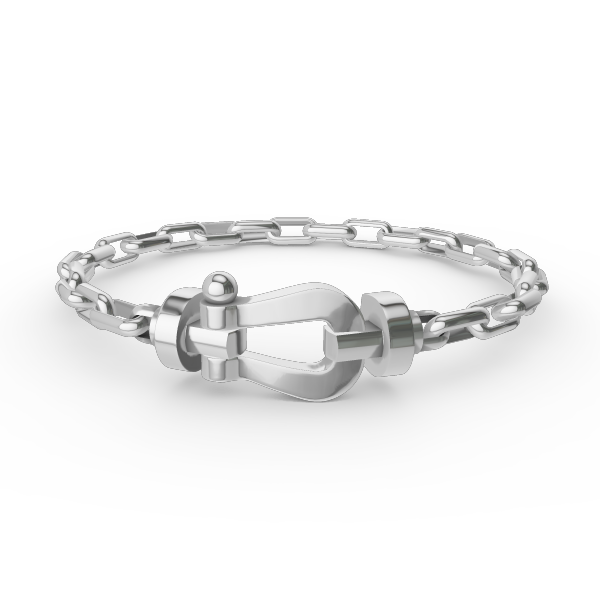 [Lumi Jewellery]FORCE LARGE HORSESHOE CLASP  METAL BRACELET