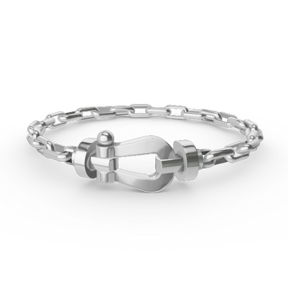 [Lumi Jewellery]FORCE LARGE HORSESHOE CLASP  METAL BRACELET