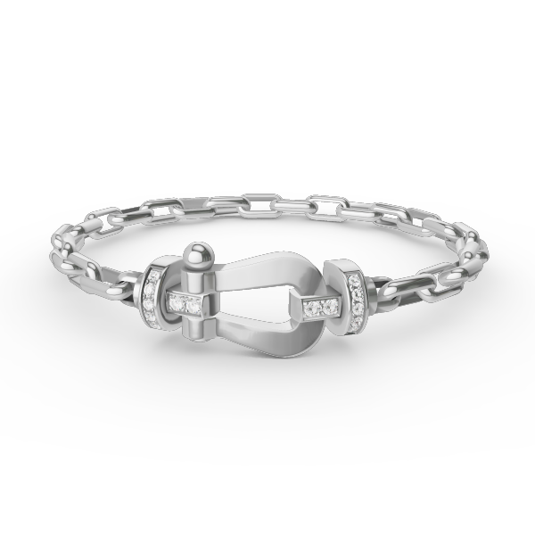 [Lumi Jewellery]FORCE LARGE HORSESHOE CLASP  METAL BRACELET