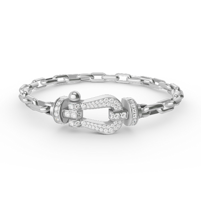 [Lumi Jewellery]FORCE LARGE HORSESHOE CLASP  METAL BRACELET
