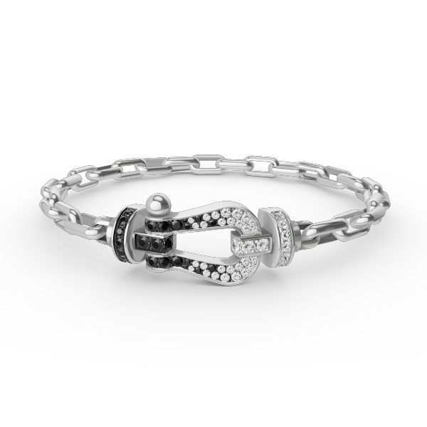 [Lumi Jewellery]FORCE LARGE HORSESHOE CLASP  METAL BRACELET