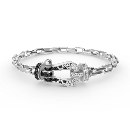 [Lumi Jewellery]FORCE LARGE HORSESHOE CLASP  METAL BRACELET