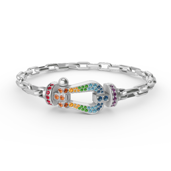 [Lumi Jewellery]FORCE LARGE HORSESHOE CLASP  METAL BRACELET