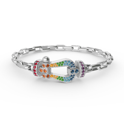 [Lumi Jewellery]FORCE LARGE HORSESHOE CLASP  METAL BRACELET