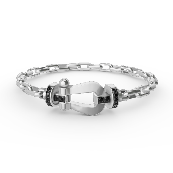 [Lumi Jewellery]FORCE LARGE HORSESHOE CLASP  METAL BRACELET