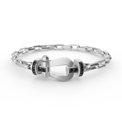 [Lumi Jewellery]FORCE LARGE HORSESHOE CLASP  METAL BRACELET