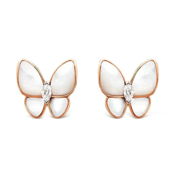 [Lumi Jewellery]BUTTERFLY MOP DIAMOND EARRINGS