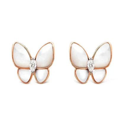[Lumi Jewellery]BUTTERFLY MOP DIAMOND EARRINGS
