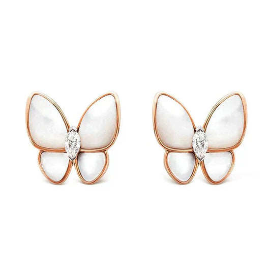 [Lumi Jewellery]BUTTERFLY MOP DIAMOND EARRINGS