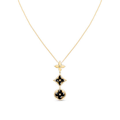 [Lumi Jewellery]STAR AND SUN ONYX PINK GOLD NECKLACE