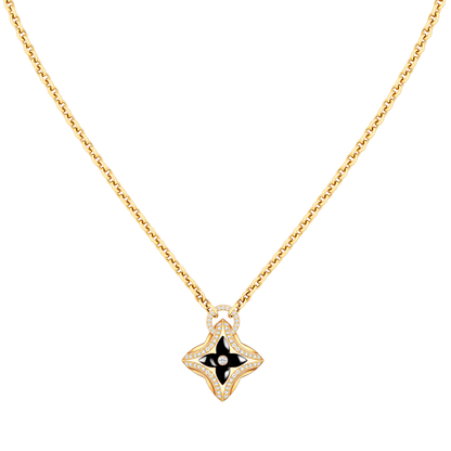 [Lumi Jewellery]STAR PEDANT PINK GOLD DIAMOND NECKLACE
