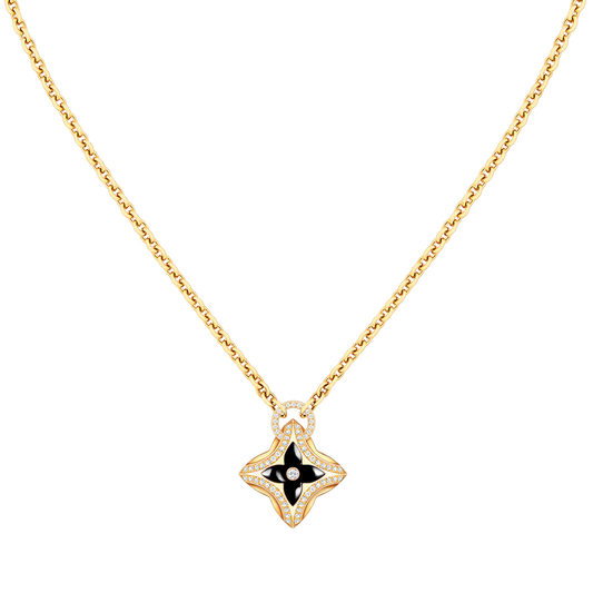 [Lumi Jewellery]STAR PEDANT PINK GOLD DIAMOND NECKLACE