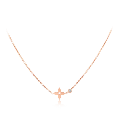 [Lumi Jewellery]BLOSSOM PENDANT PINK GOLD AND DIAMOND