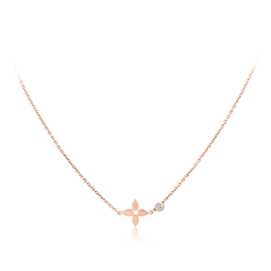 [Lumi Jewellery]BLOSSOM PENDANT PINK GOLD AND DIAMOND
