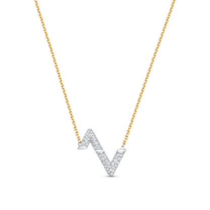 [Lumi Jewellery]VOLT SILVER DIAMOND PEDANT NECKLACE
