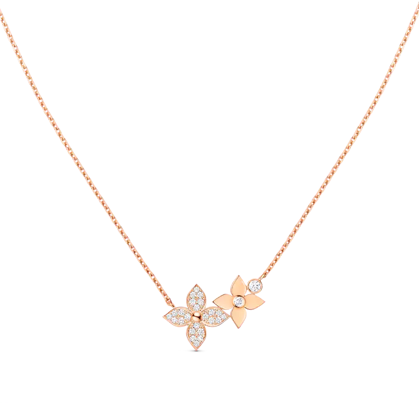 [Lumi Jewellery]STAR BLOSSOM NECKLACE PINK GOLD DIAMONDS