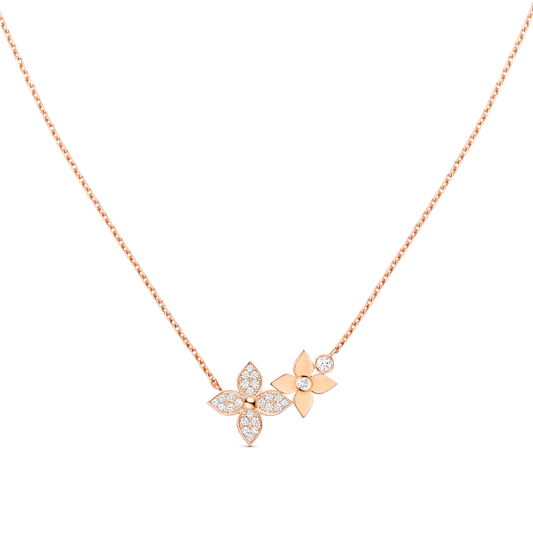 [Lumi Jewellery]STAR BLOSSOM NECKLACE PINK GOLD DIAMONDS