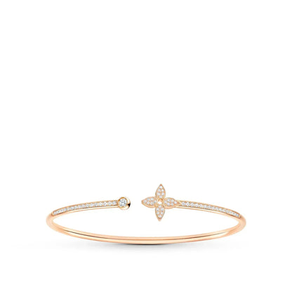 [Lumi Jewellery]IDYLLE PINK GOLD OPEN BRACELET DIAMOND PAVED