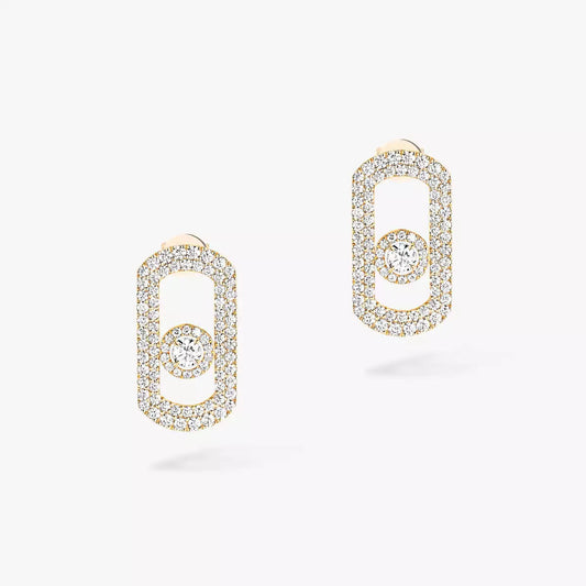 [Lumi Jewels]So Move Pave_-Set Diamond Earrings in Silver