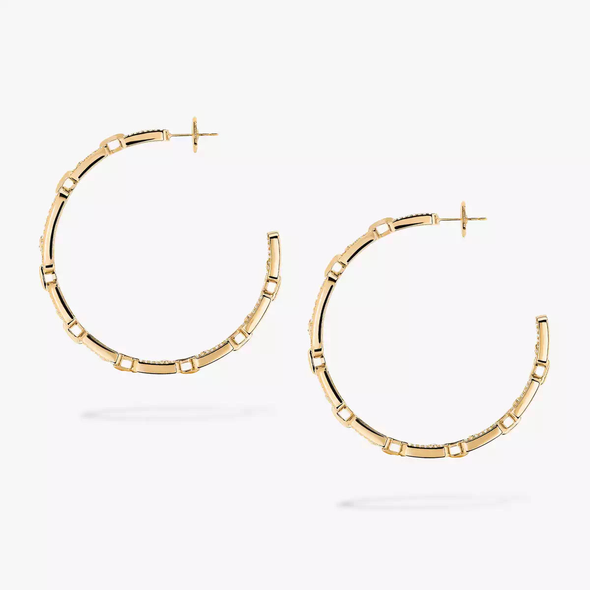 [Lumi Jewels]Move Link Diamond Hoop Earrings