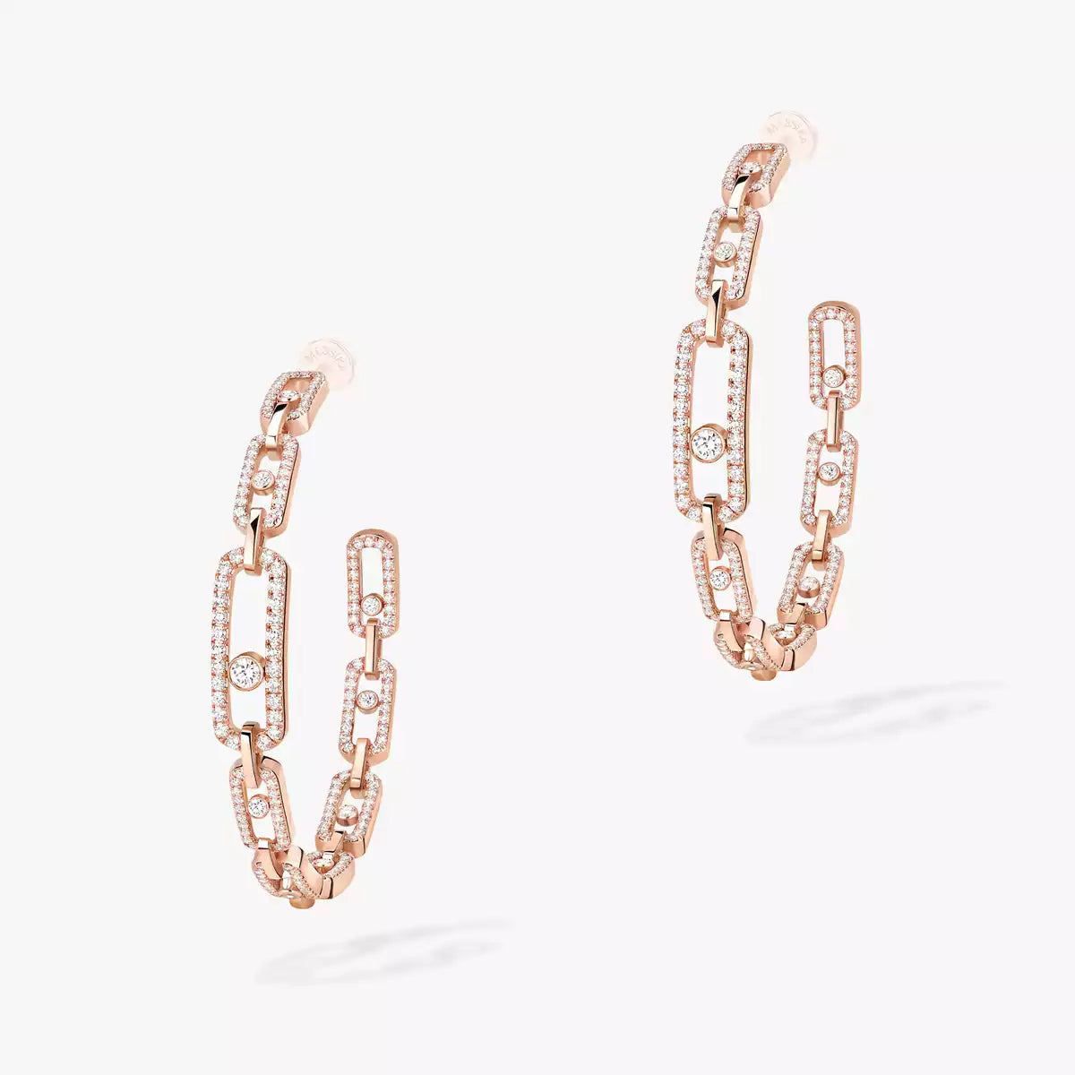 [Lumi Jewels]Move Link Diamond Hoop Earrings