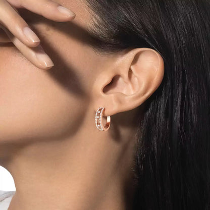 [Lumi]Diamond Pave_ Hoop Earrings Move