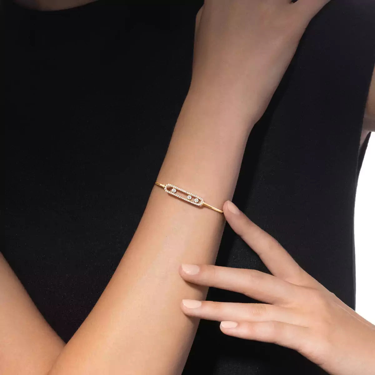 [Lumi]Move Pav茅 Diamond Bangle Bracelet M
