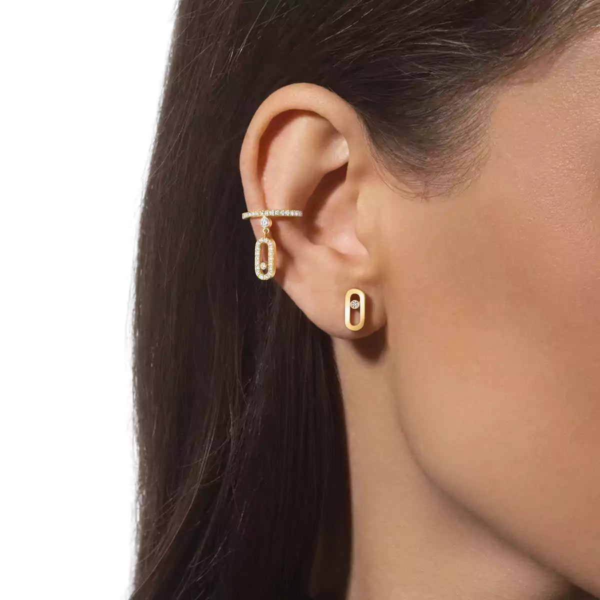 [Lumi]Move Uno Diamond Stud Earrings