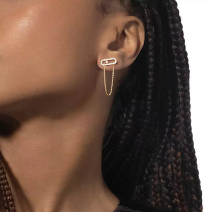 [Lumi]Move Uno Diamond Earrings