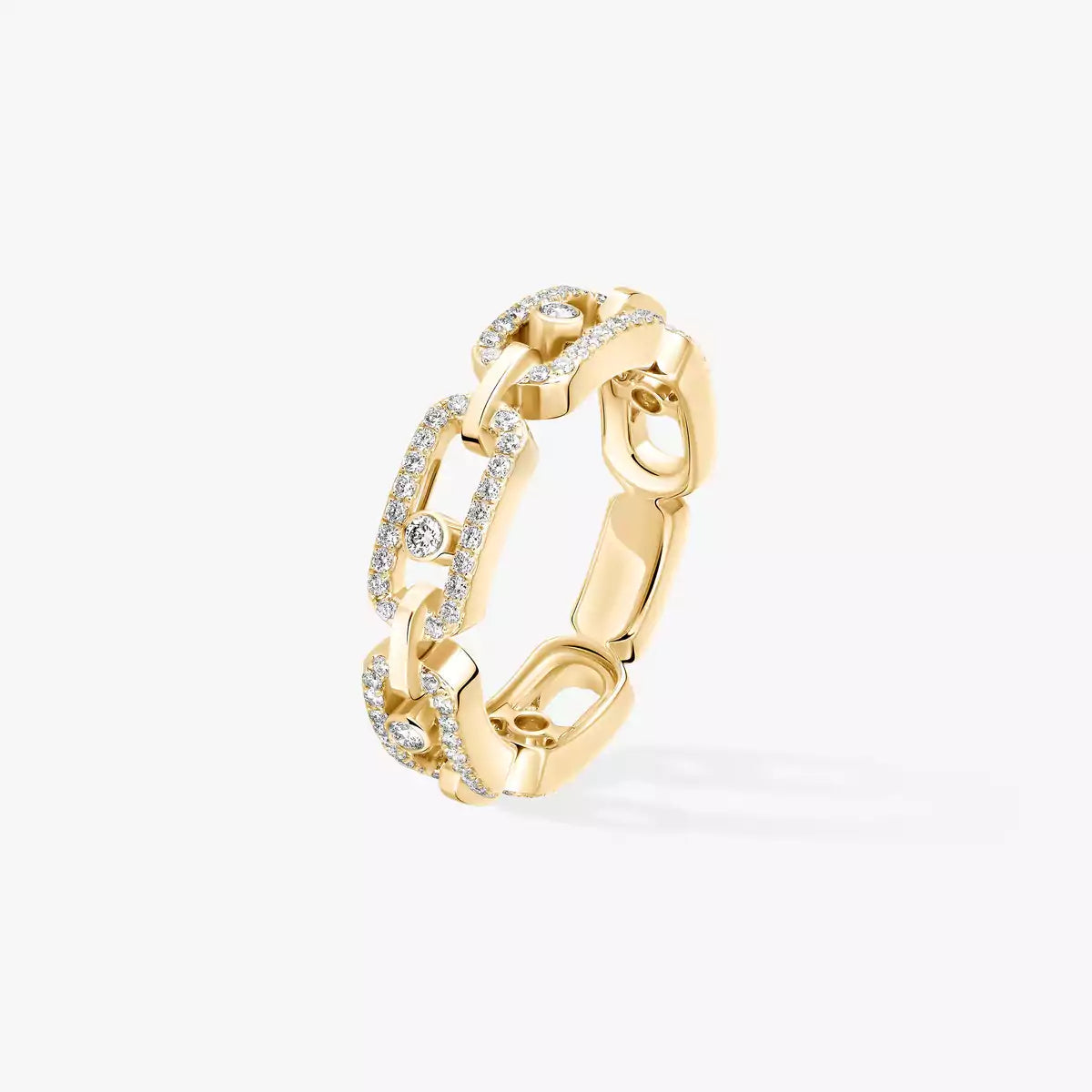 [Lumi Jewels]Move Link Pave_-Set Diamond Ring in Gold