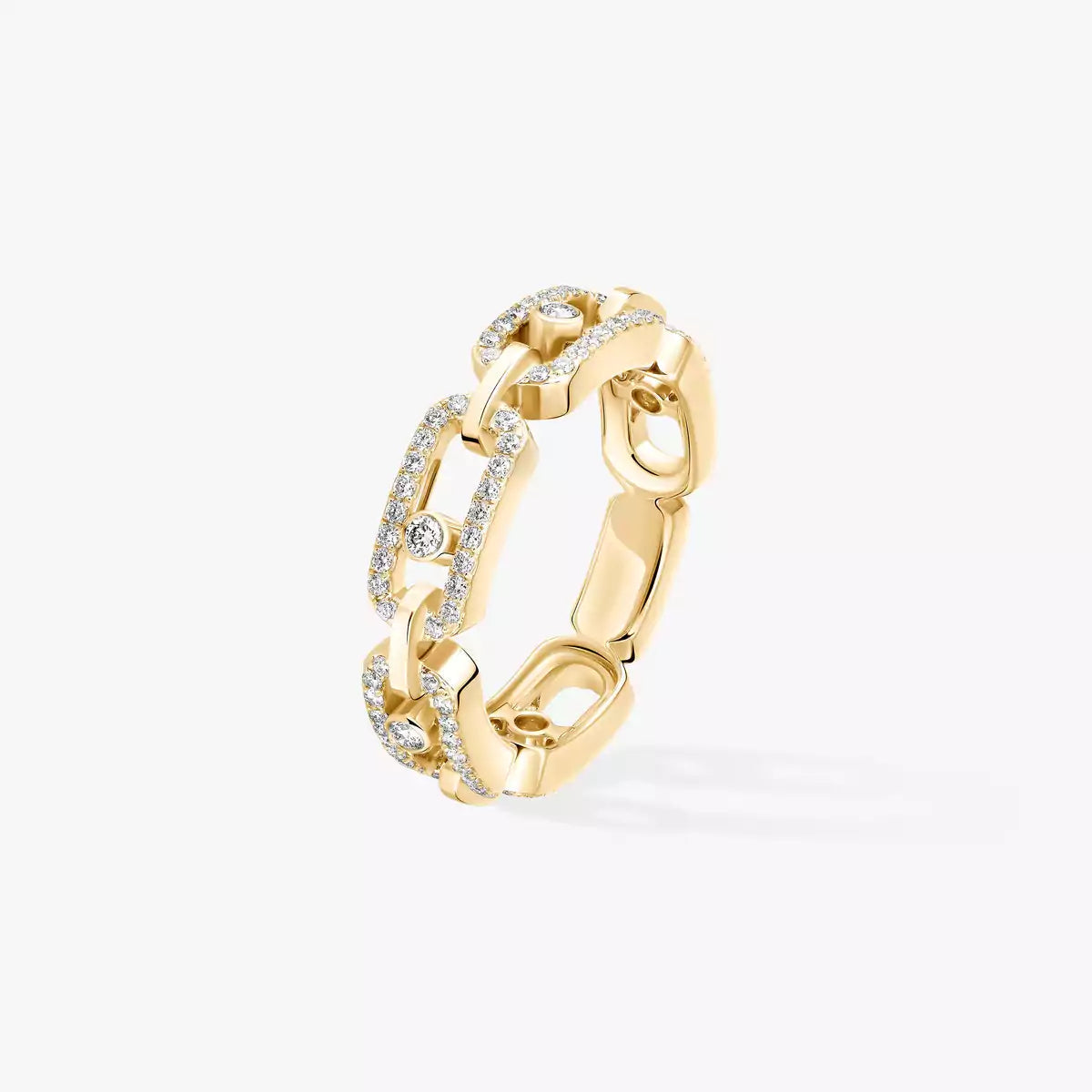 [Lumi]Move Link Pave_-Set Diamond Ring in Gold