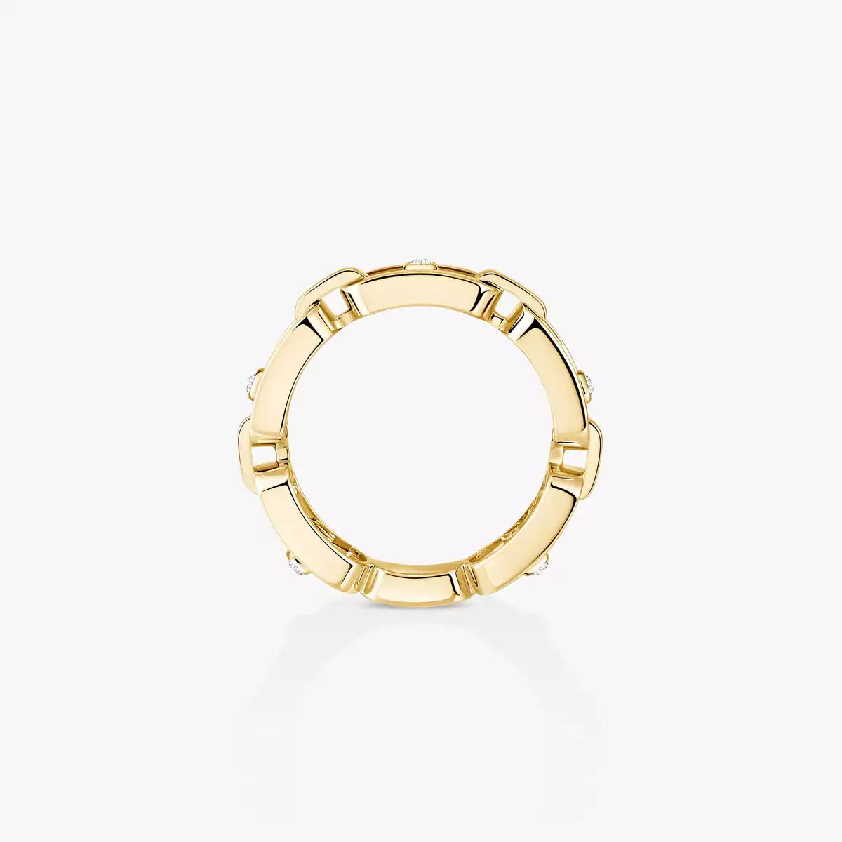 [Lumi]Move Link Pave_-Set Diamond Ring in Gold
