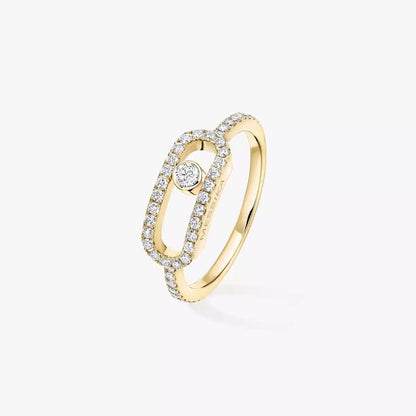 [Lumi]Move Uno Diamond Ring in Gold