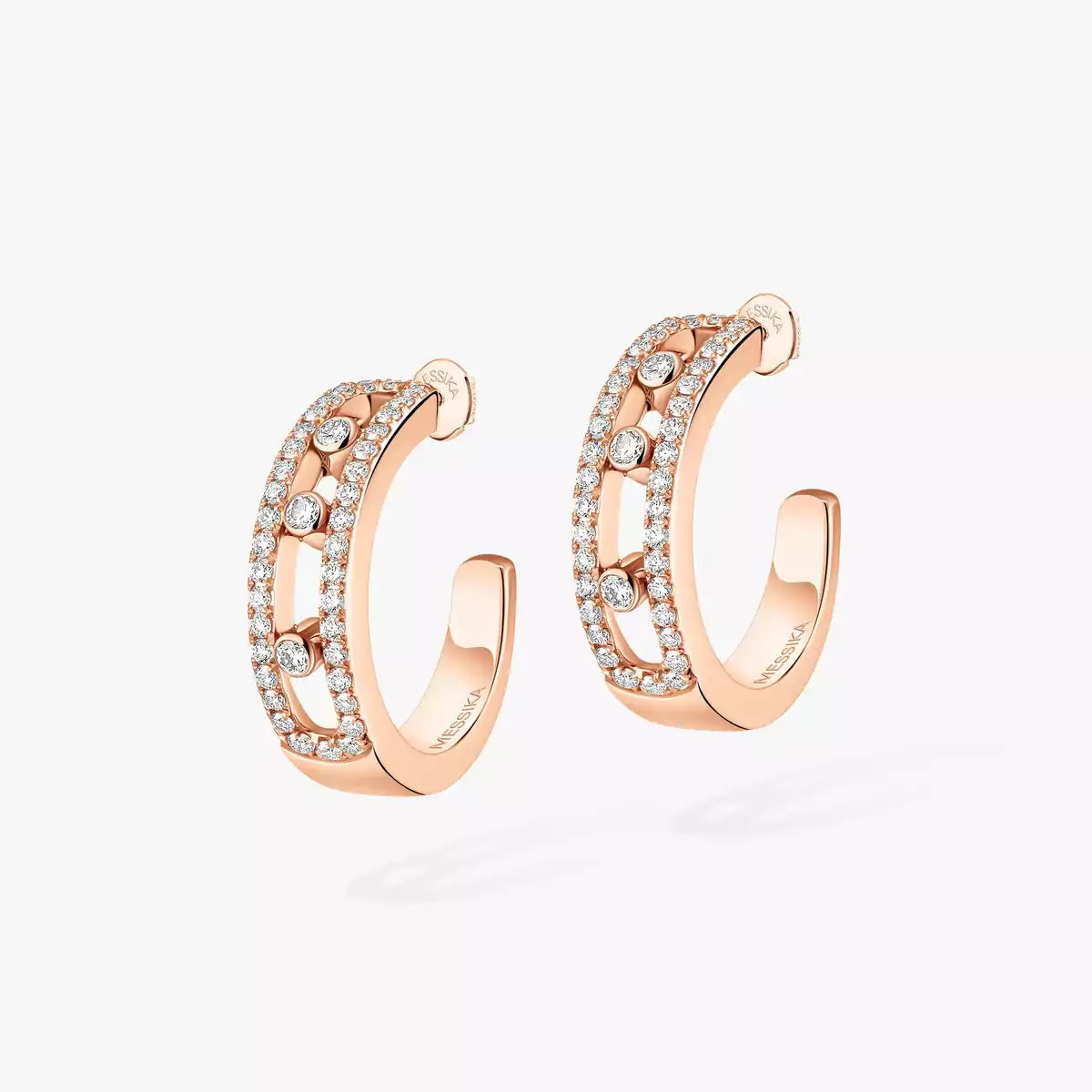 [Lumi]Diamond Pave_ Hoop Earrings Move
