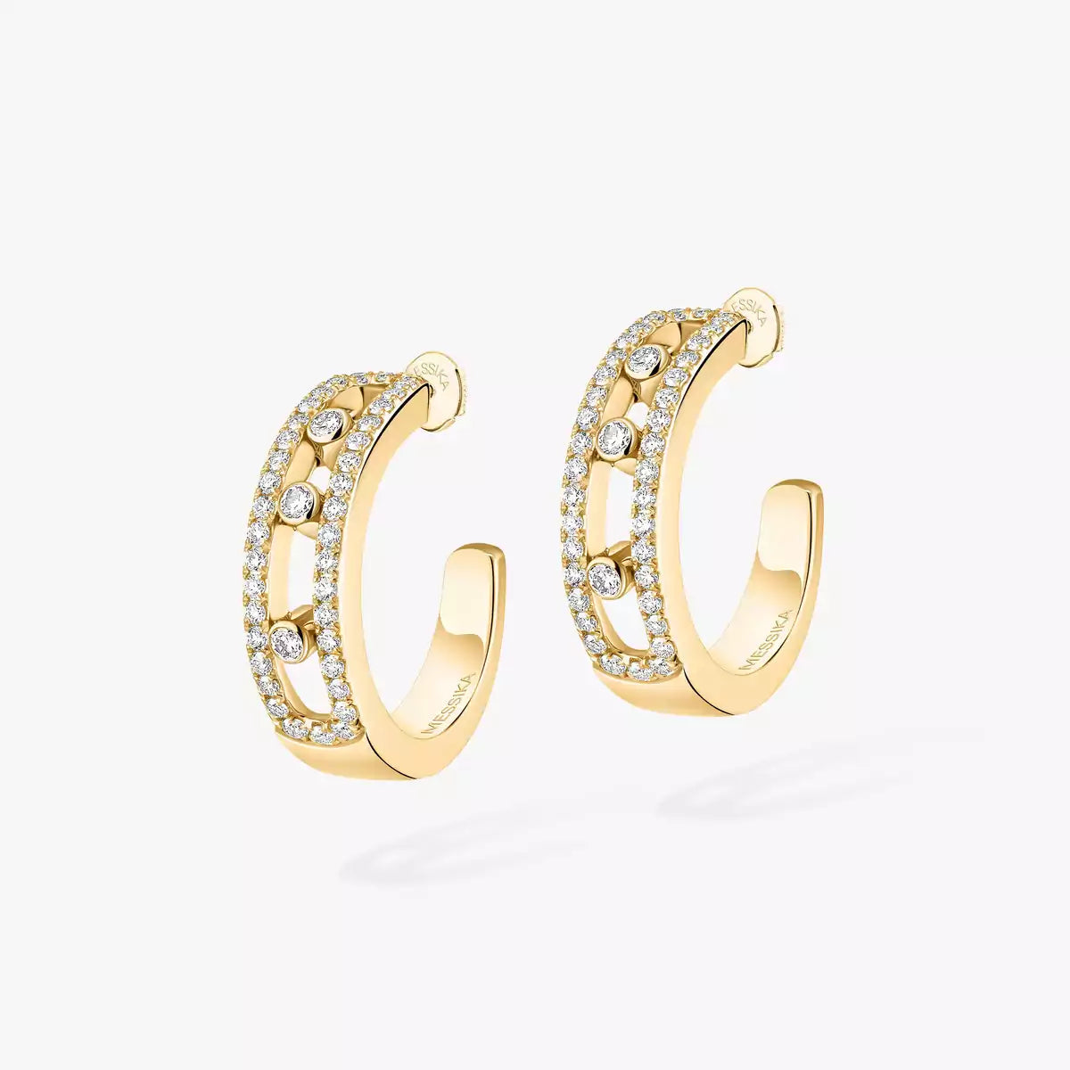 [Lumi]Diamond Pave_ Hoop Earrings Move