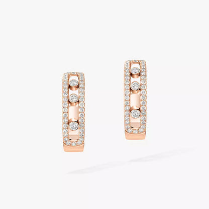 [Lumi]Diamond Pave_ Hoop Earrings Move