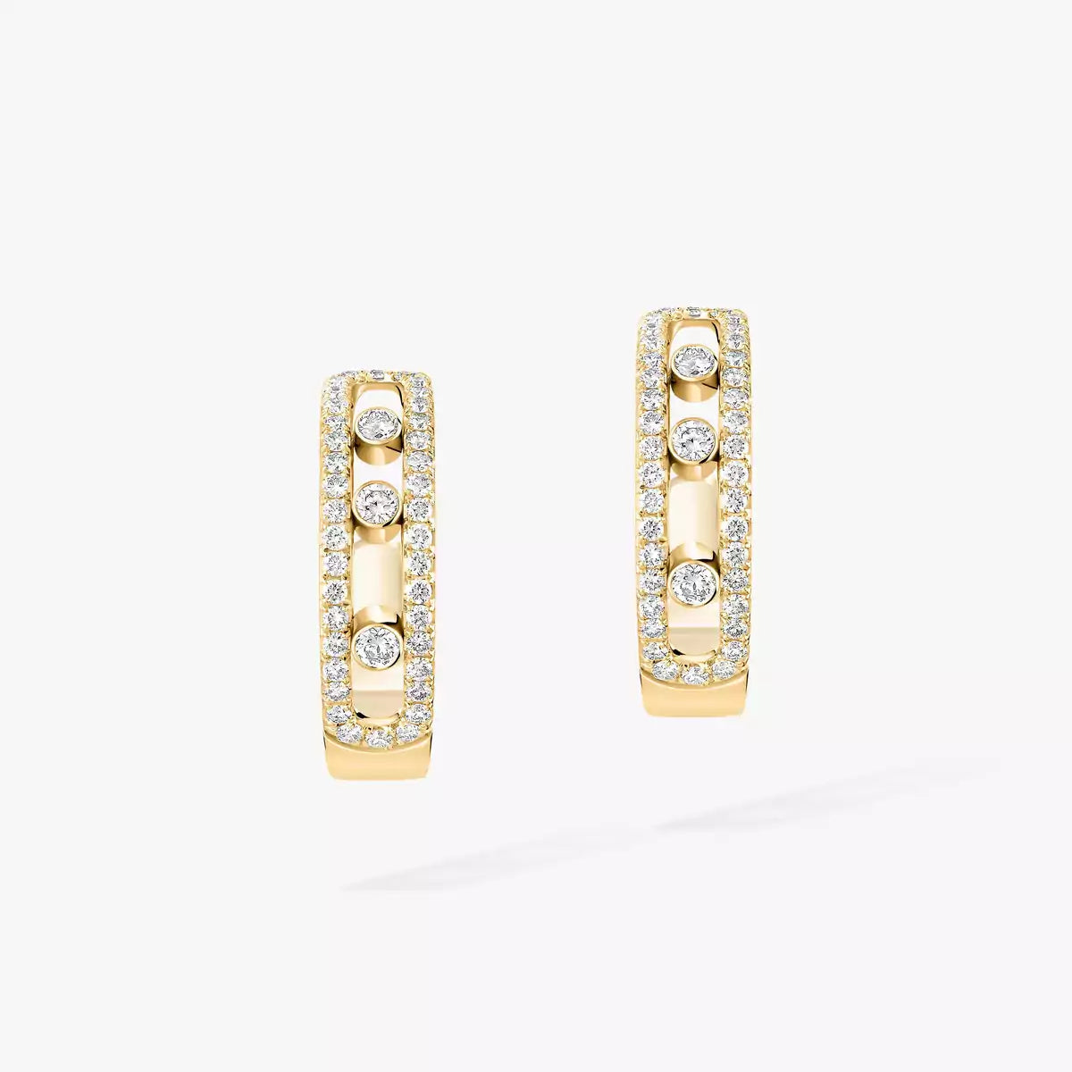 [Lumi]Diamond Pave_ Hoop Earrings Move