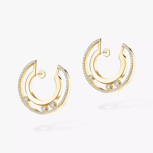 [Lumi]Move Romane Small Diamond Hoop Earrings