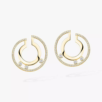 [Lumi]Move Romane Small Diamond Hoop Earrings